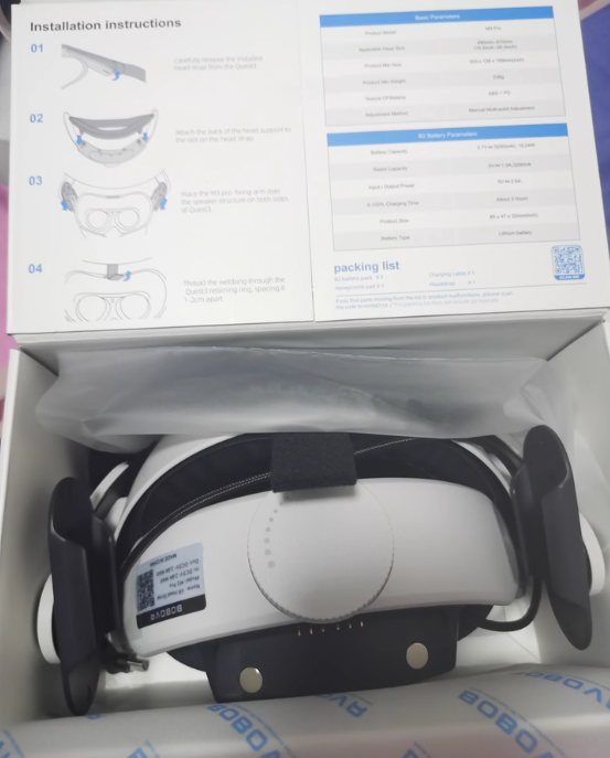 Head Strap With Battery Pack Vr Elite - Compatible con Meta Quest 3S Paquete