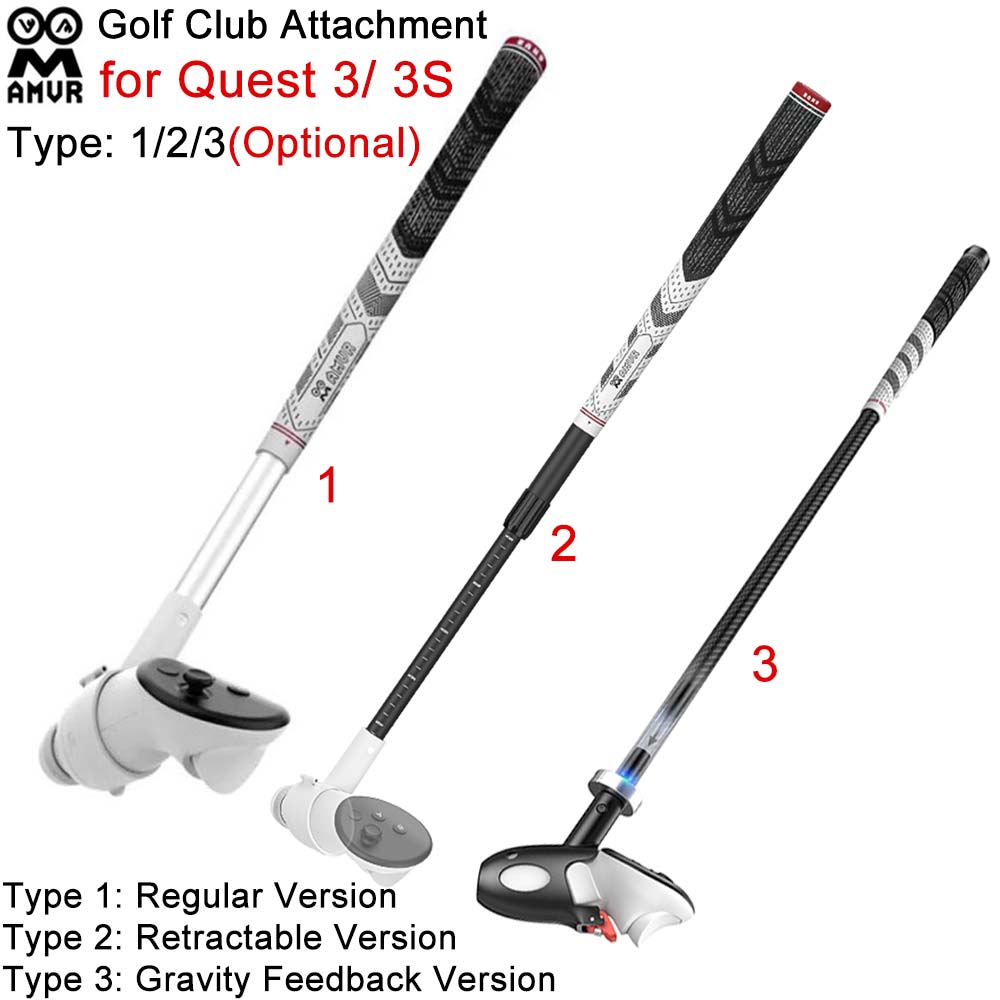 Vr Golf Club Handle Grip Accessory - Accesorio de Golf AMVR para Meta