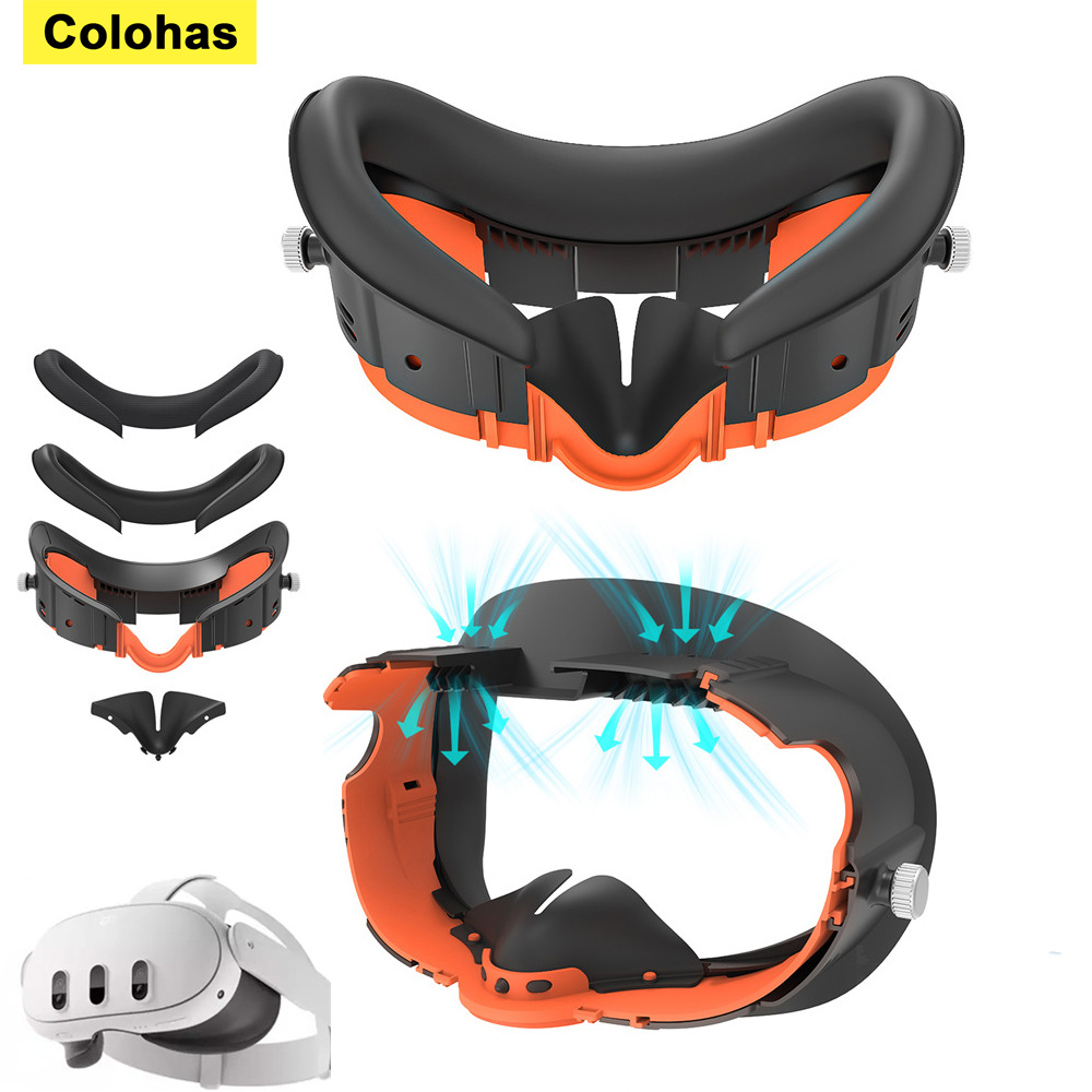Vr Facial Interface Foam Pad Leather - Soporte facial ajustable de espuma de