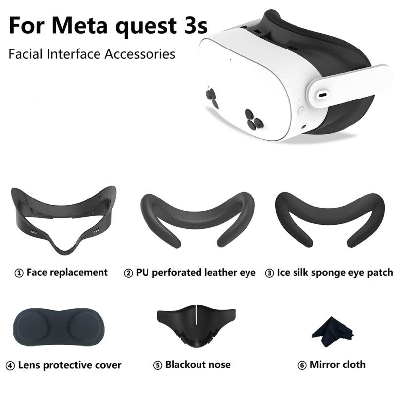 6 piezas de cubiertas faciales - Vr Facial Interface Foam Pad Leather reseña y precio