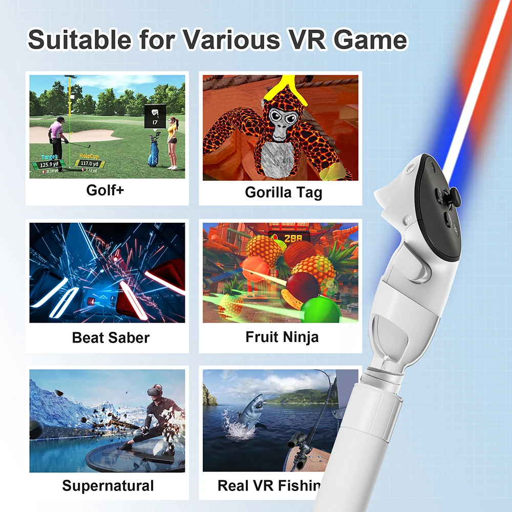 Empuñaduras de extensión de co - Vr Golf Club Handle Grip Accessory reseña y precio