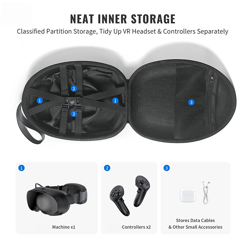 Estuches rígidos para guardar  - Vr Carrying Case Hard Travel Storage reseña y precio