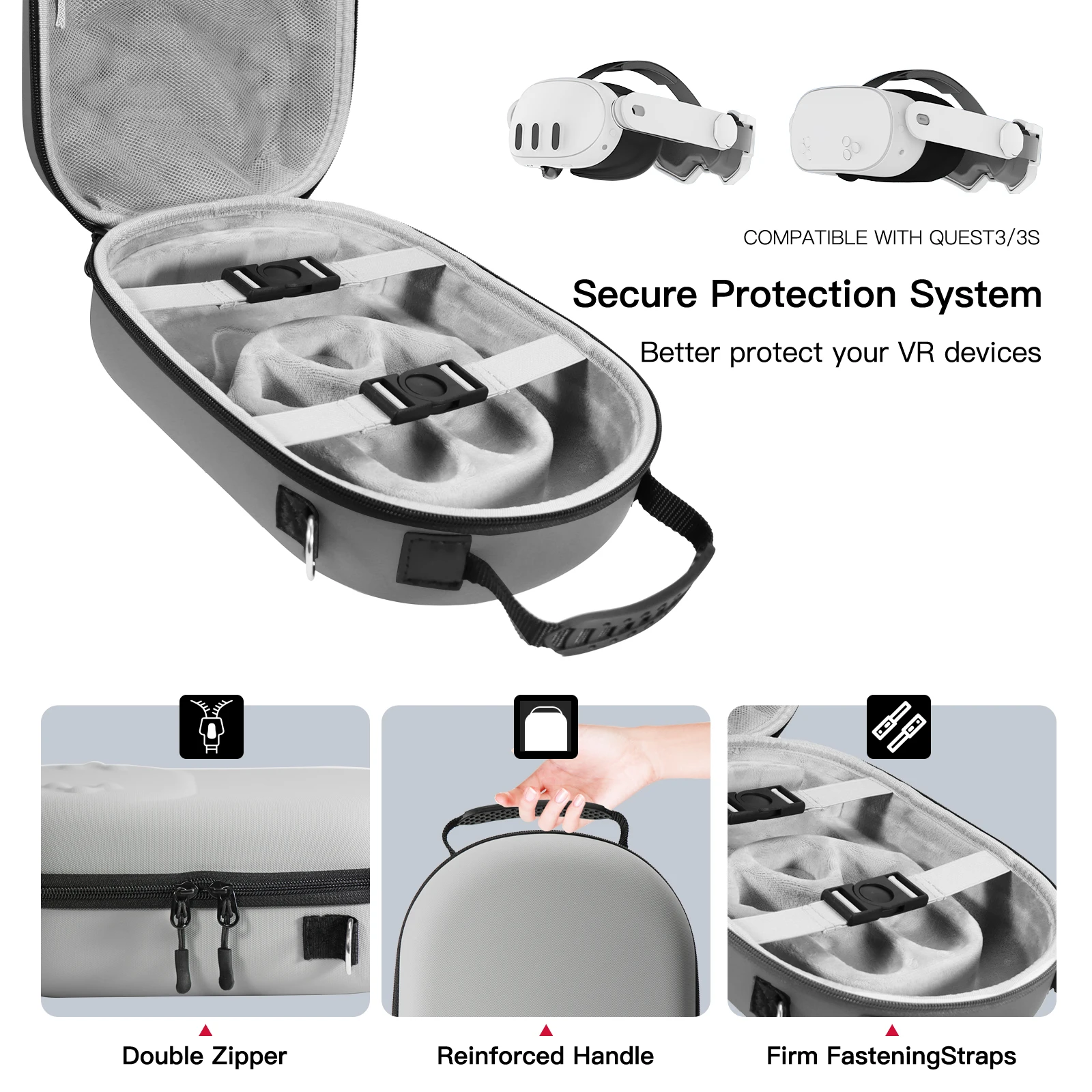Estuche de transporte duro, bo - Vr Carrying Case Hard Travel Storage reseña y precio