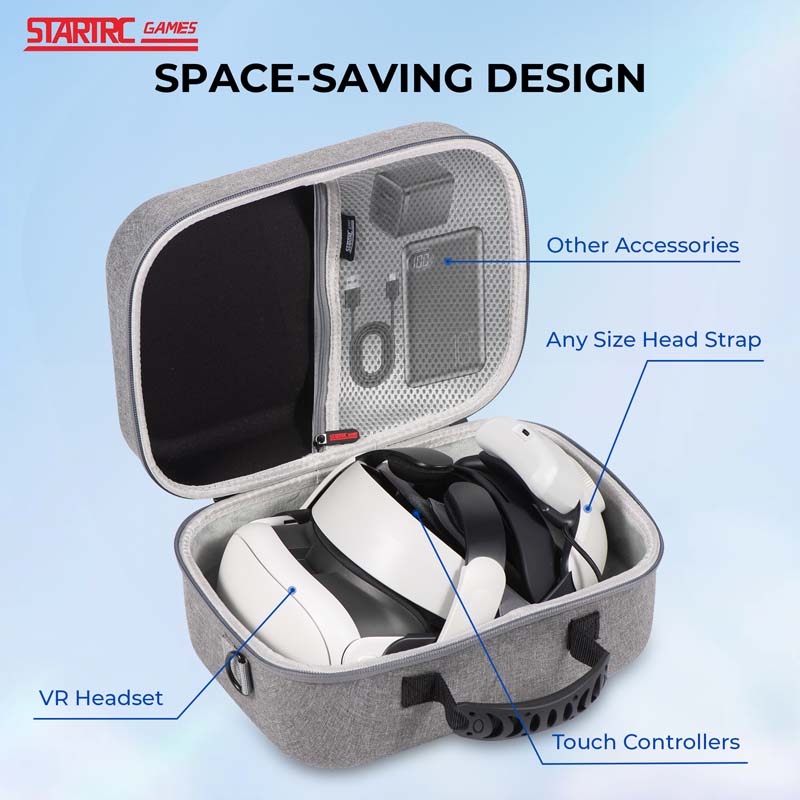 Para Meta Quest 3 VR accesorio - Vr Carrying Case Hard Travel Storage reseña y precio