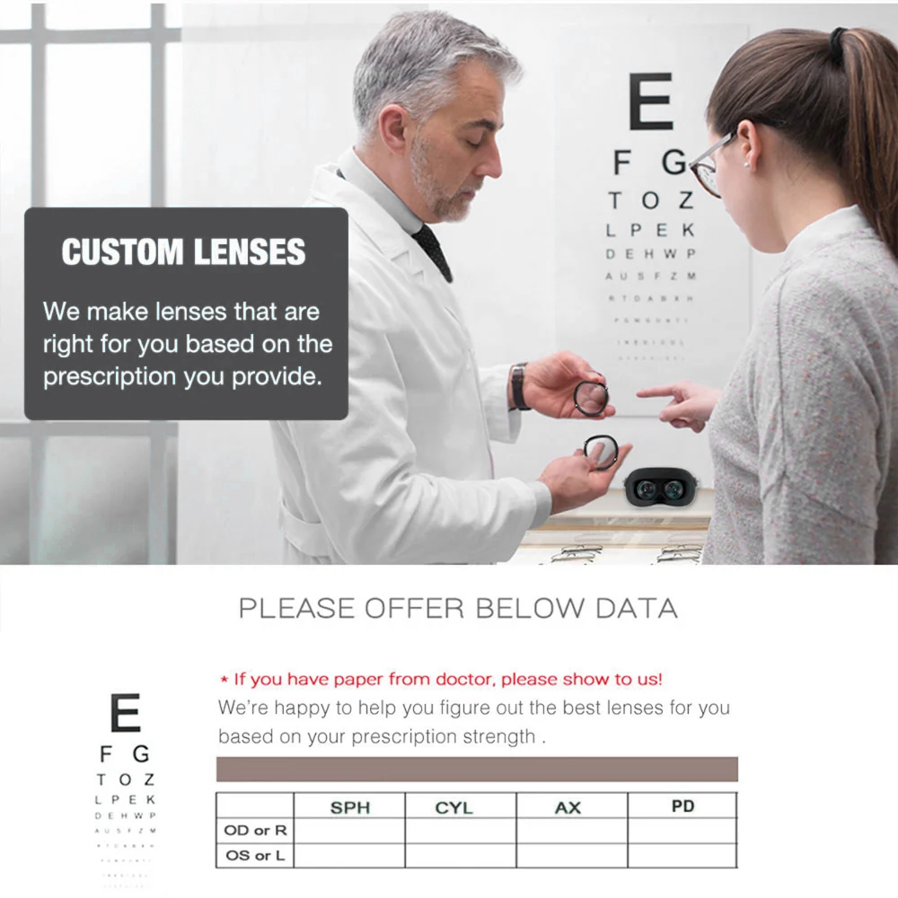 Lentes Magnéticas con Prescrip - Vr Prescription Lens Magnetic Inserts reseña y precio