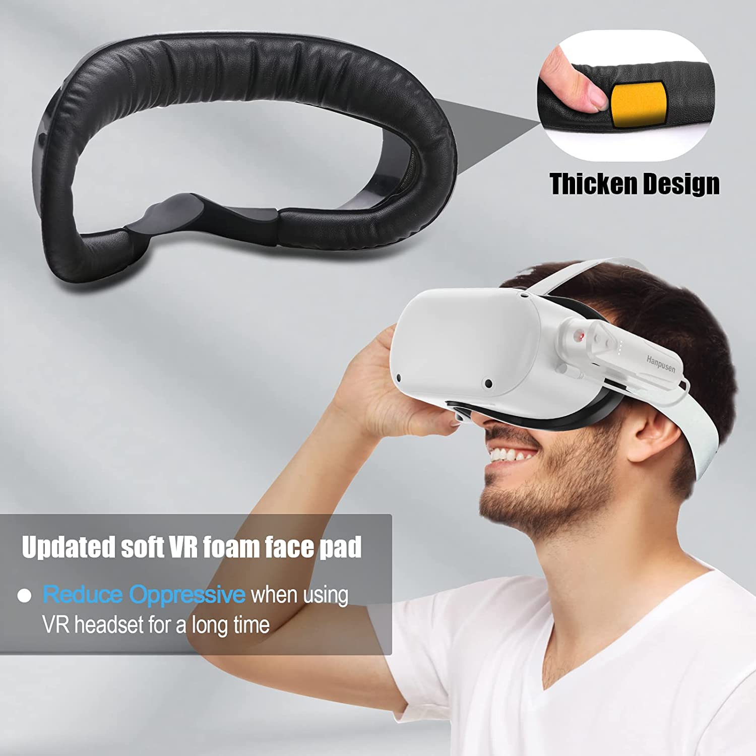 Almohadilla de cojín facial Ha - Vr Facial Interface Foam Pad Leather reseña y precio