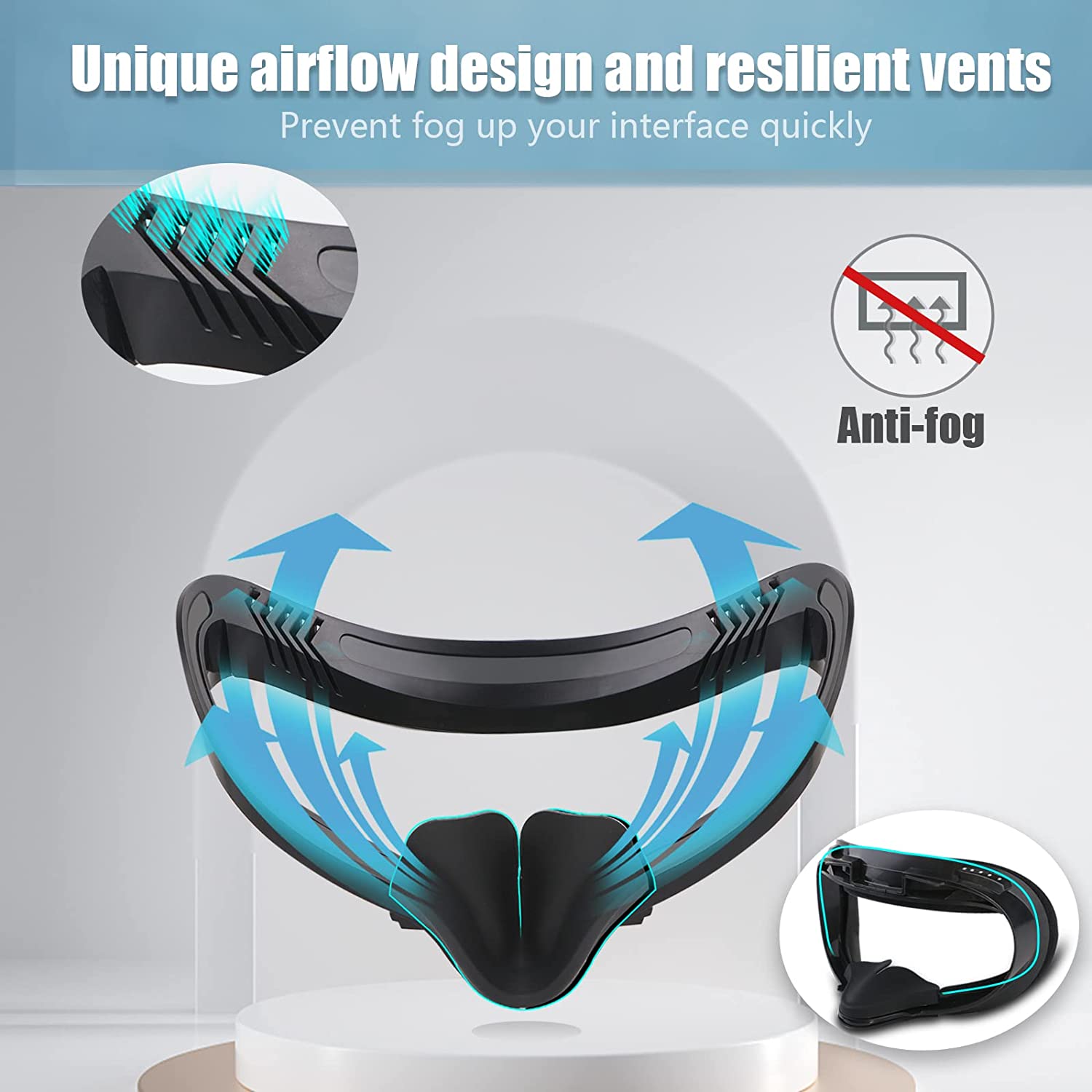 Almohadilla de cojín facial Ha - Vr Facial Interface Foam Pad Leather reseña y precio