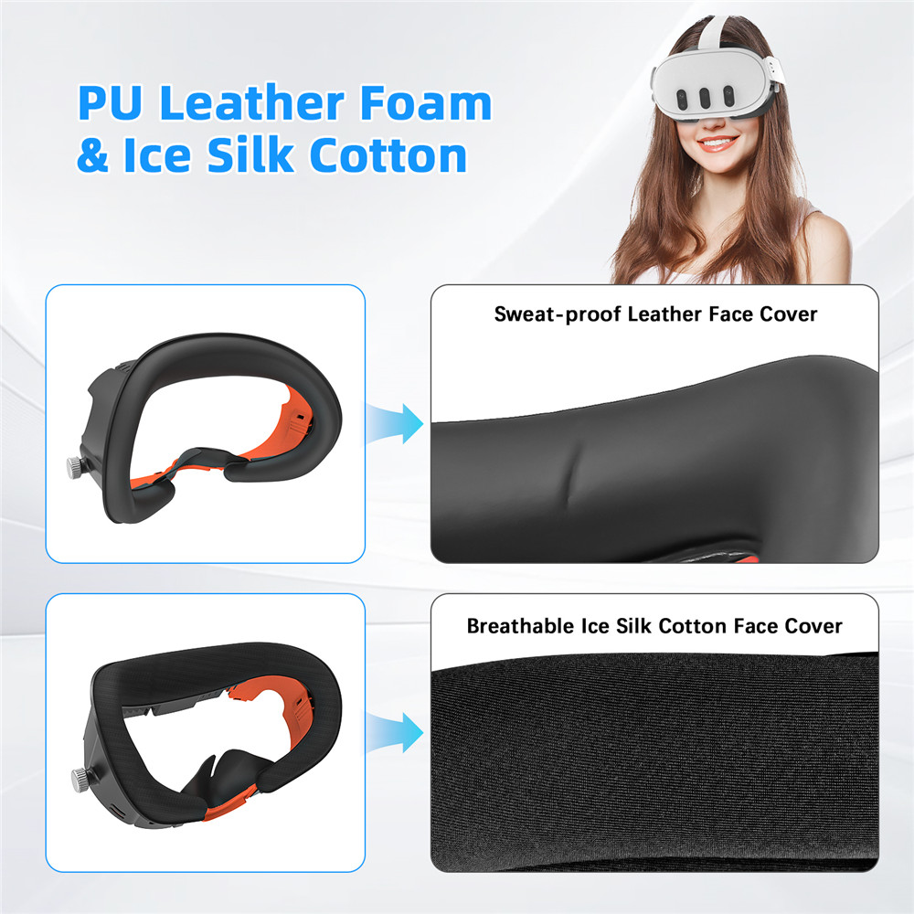 Soporte facial ajustable de es - Vr Facial Interface Foam Pad Leather reseña y precio