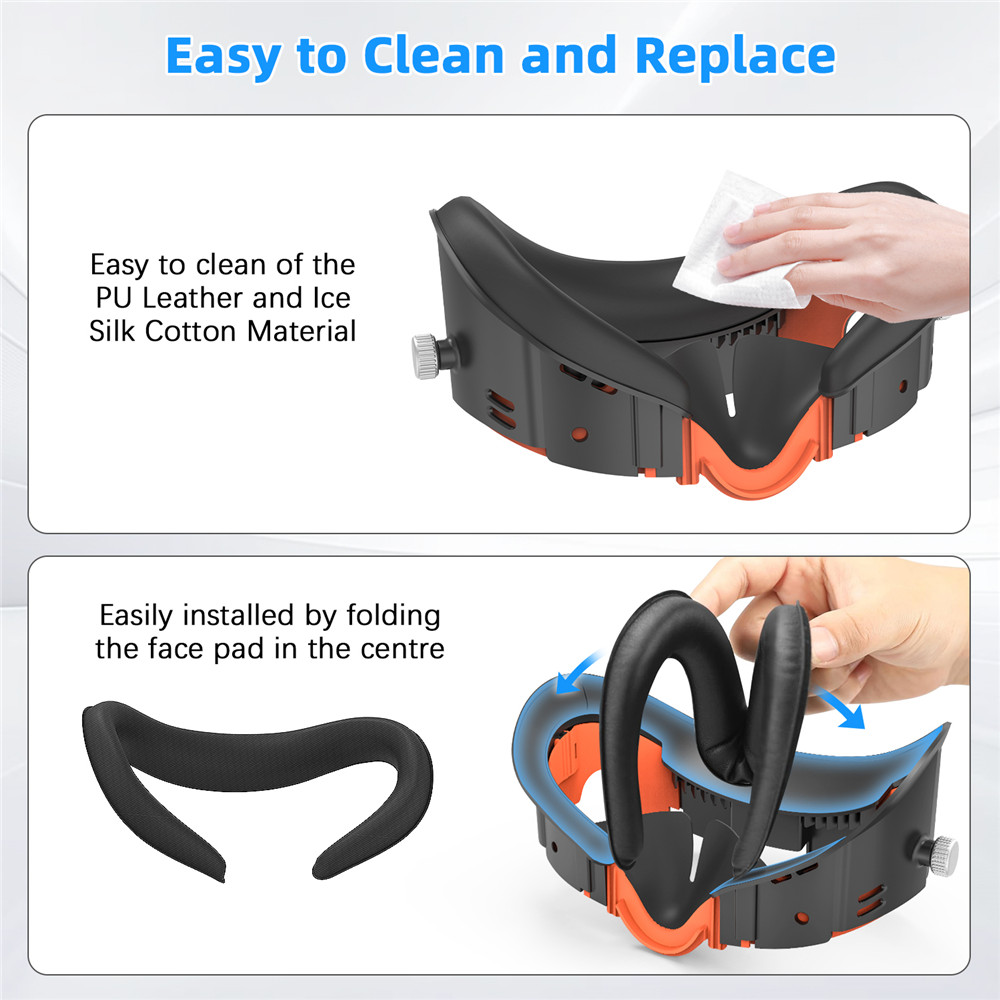 Soporte facial ajustable de es - Vr Facial Interface Foam Pad Leather reseña y precio
